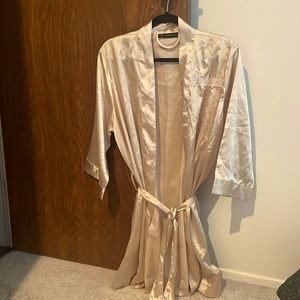 Bridesmaid robe- gold!